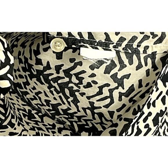 J. Crew Strada Fan Placket Perfect Shirt, Black/Cream, 100% Cotton, size 4 - Picture 12 of 13